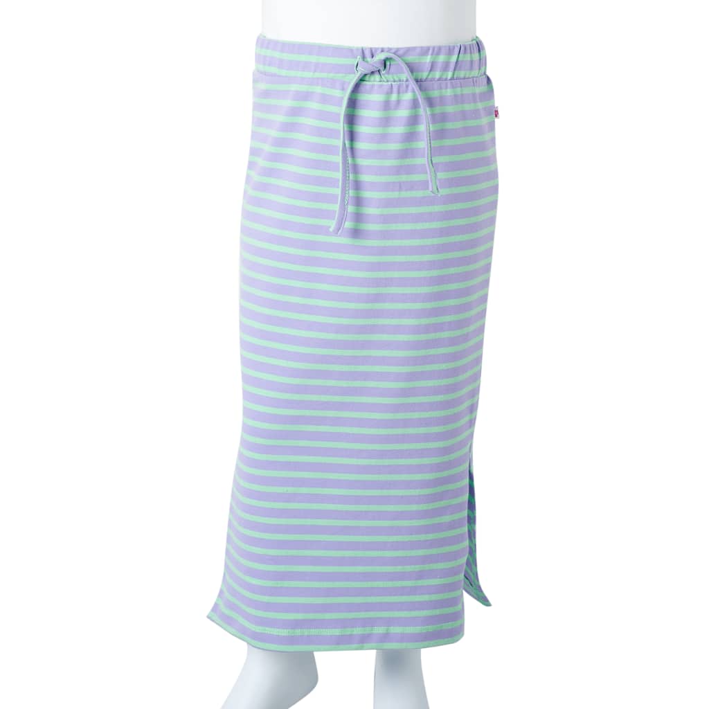 Jupe Enfant Rayée Droite Vert Menthe Clair 116