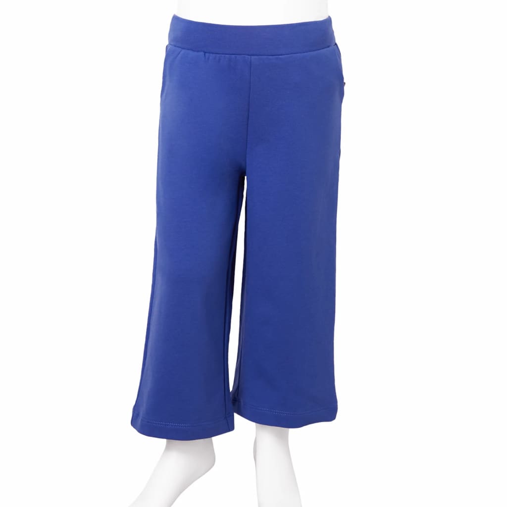 Pantalon large pour enfant bleu cobalt 104
