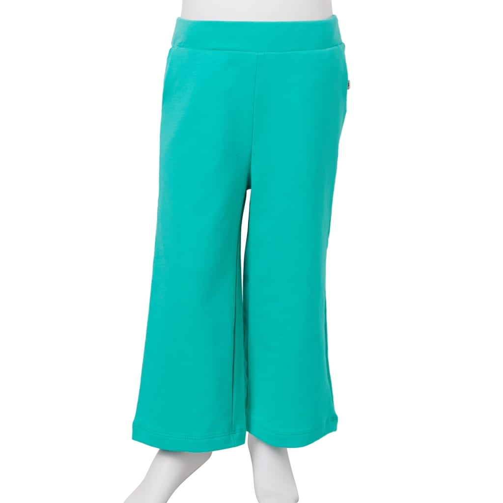 Kids' Wide-Leg Trousers Mint Green 116