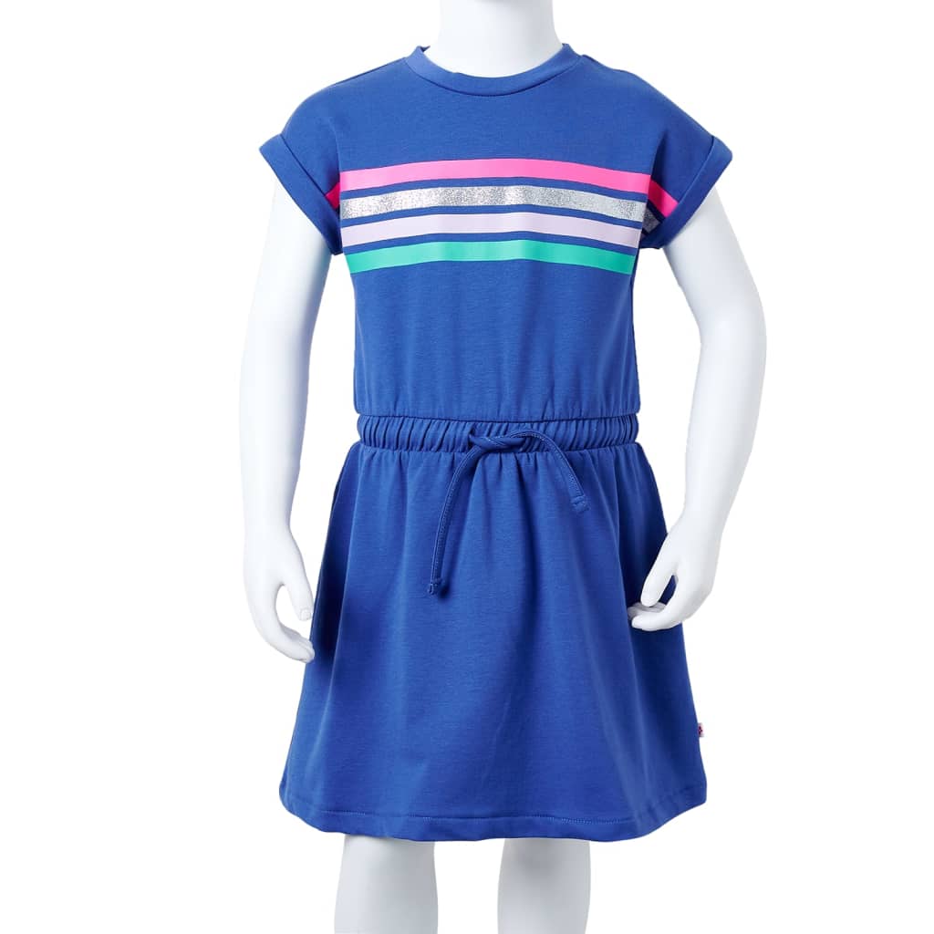 Robe enfant à cordon bleu cobalt 104