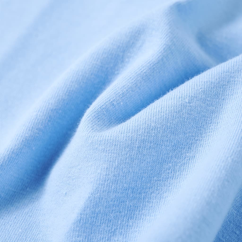 T-shirt enfant à manches volantées bleu clair 104