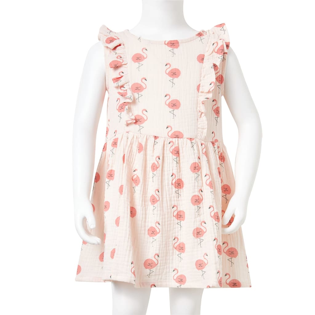 Robe enfant à volants rose clair 116