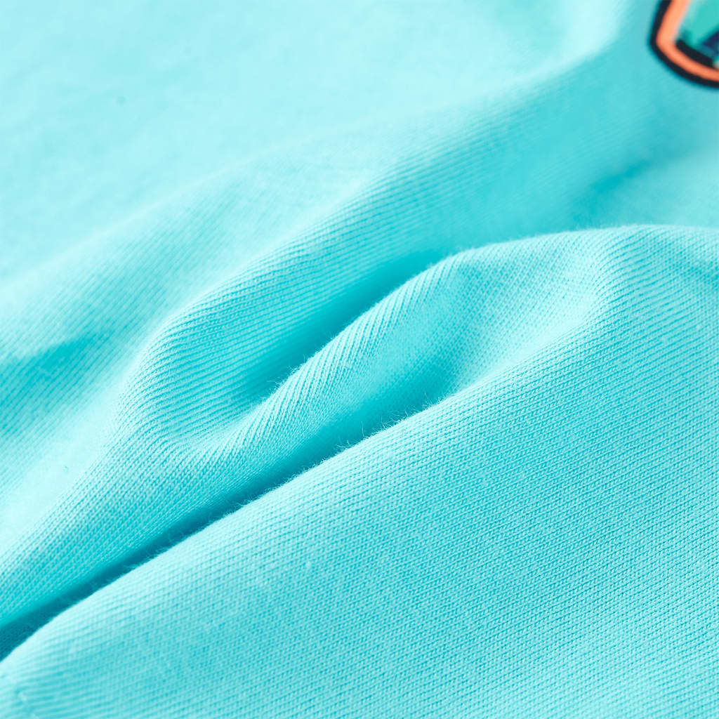 Kinder-Kurzarmshirt Aquablau 116