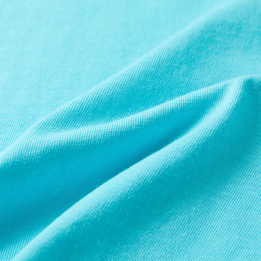 T-shirt à manches courtes pour enfant bleu aqua 140