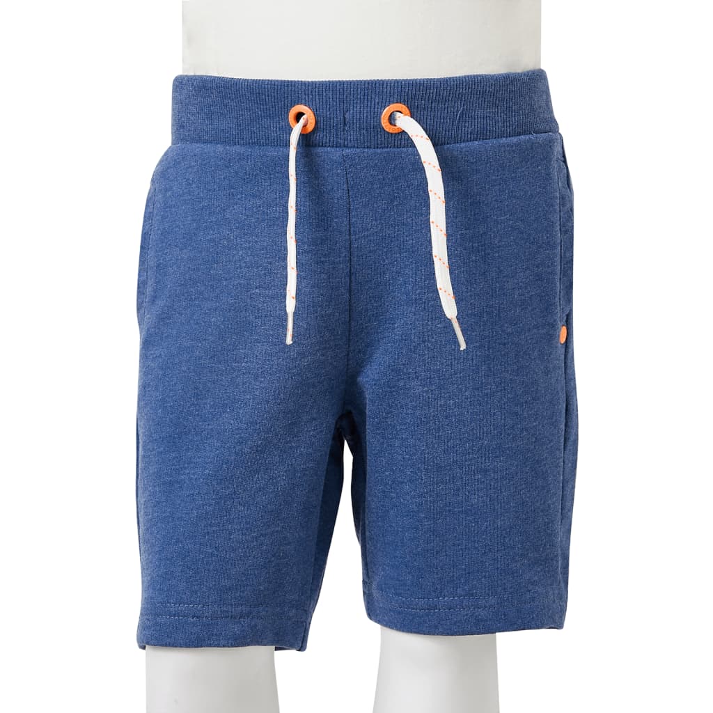 Shorts enfant à cordon de serrage bleu foncé mélangé 128