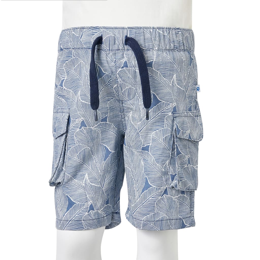 Shorts enfant à cordon Bleu marine 104