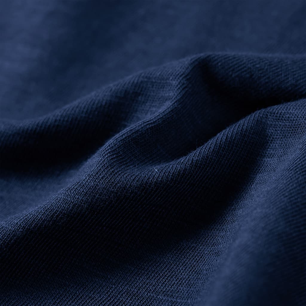 T-shirt enfant à manches longues bleu marine chiné 116