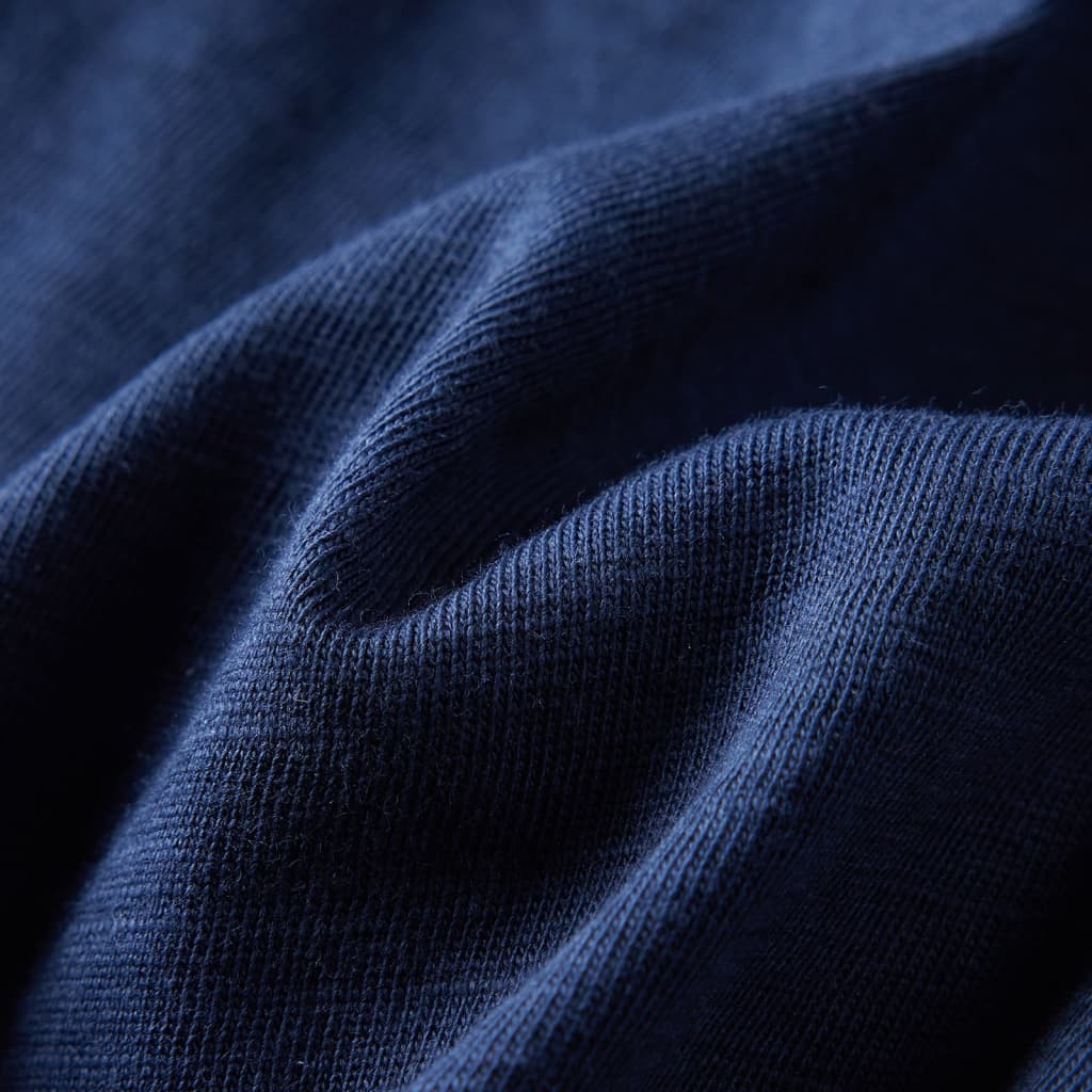 T-shirt enfant à manches longues bleu marine chiné 116