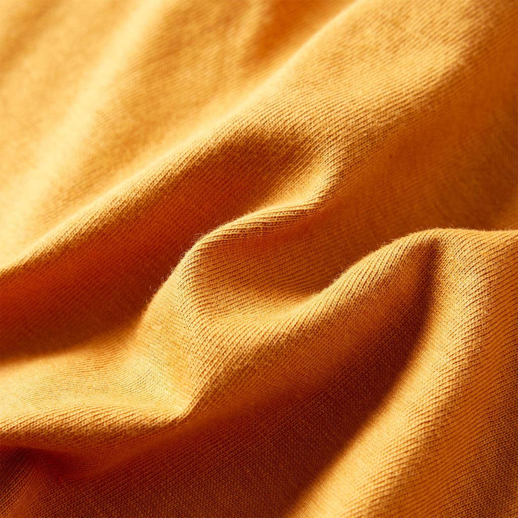 Kids' Long-Sleeved Shirt Dark Ocher 128