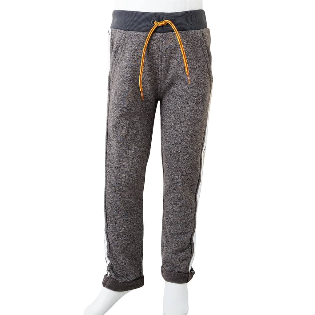Kinder-Trainingshose Dunkelgrau Melange 104