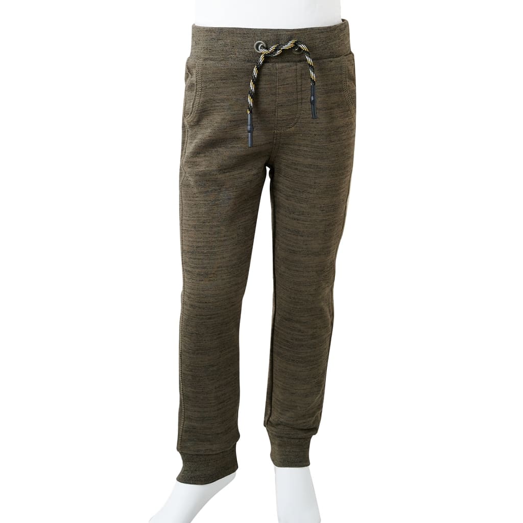 Kinder-Trainingshose Dunkles Khaki Melange 92