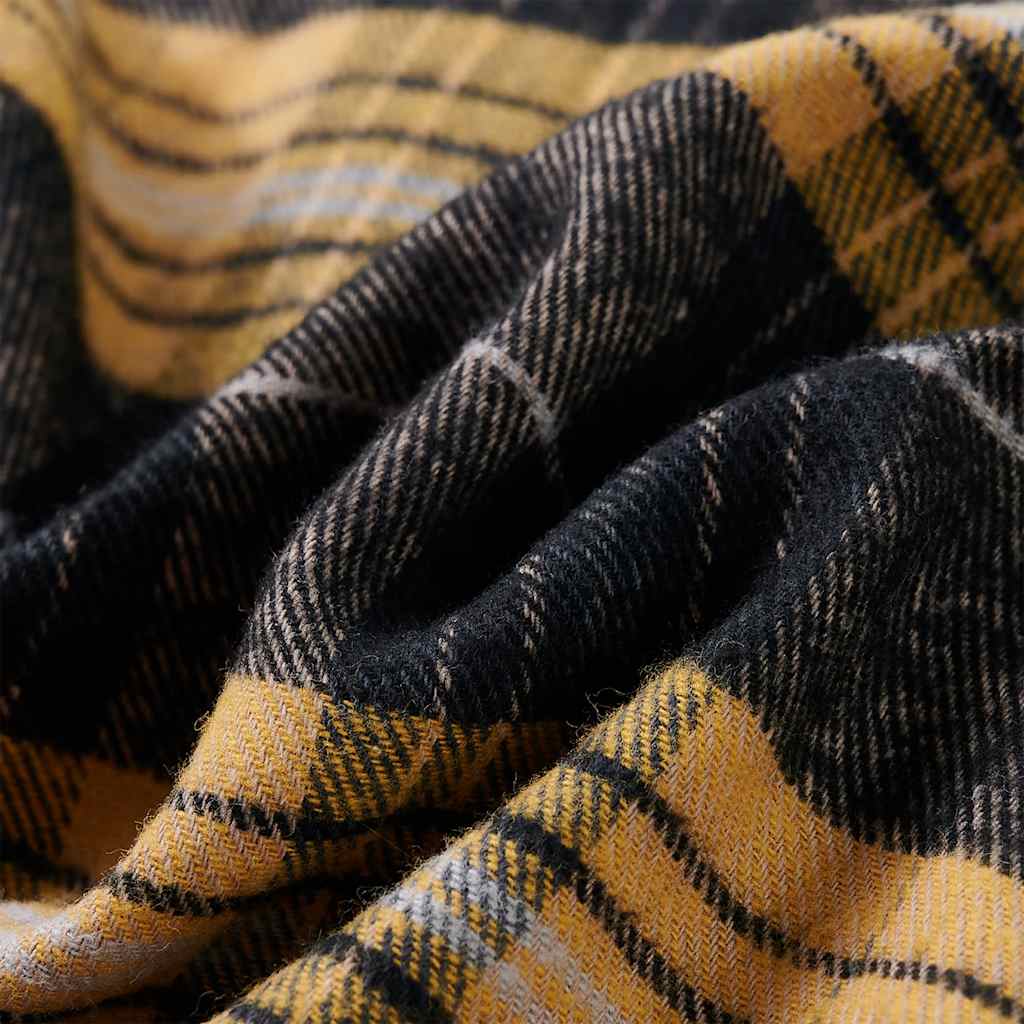 Chemise à carreaux jaune et noire pour enfant 116