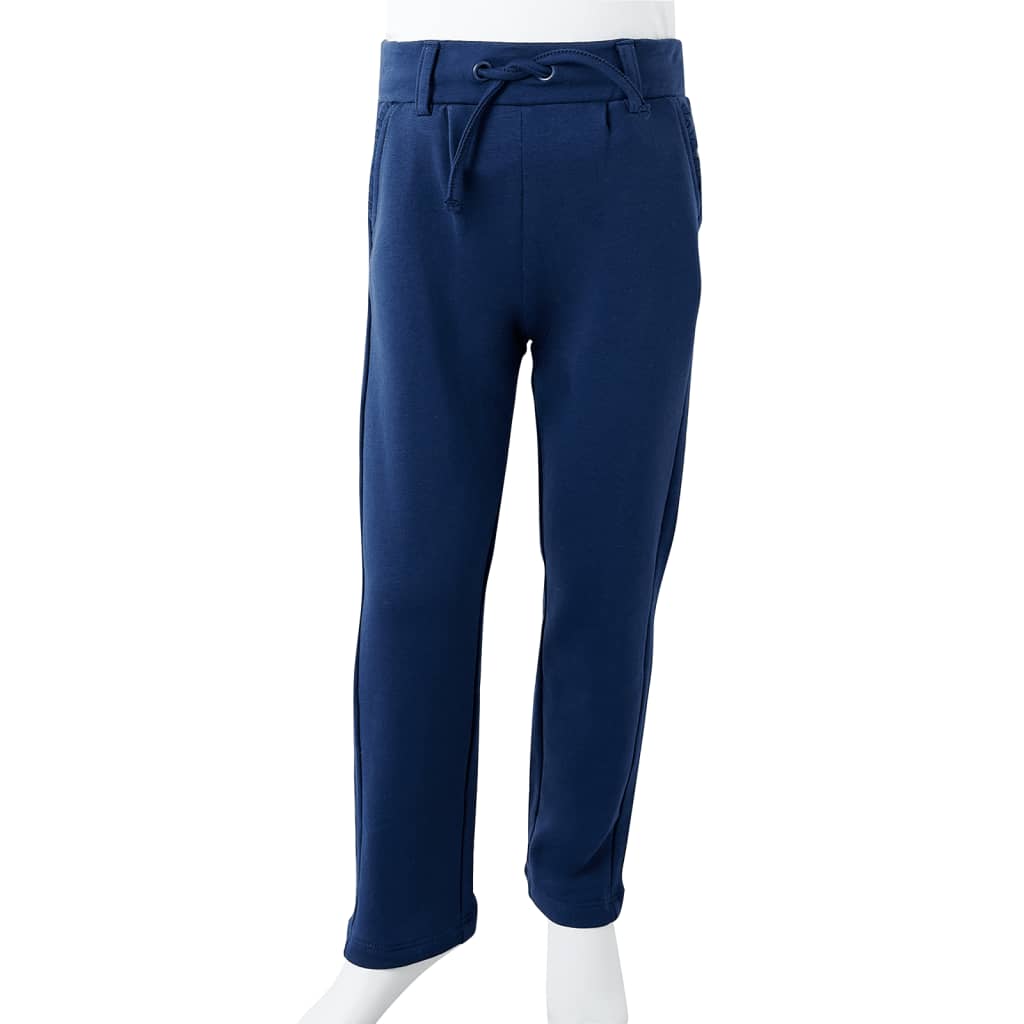 Kids' drawstring trousers navy blue 140