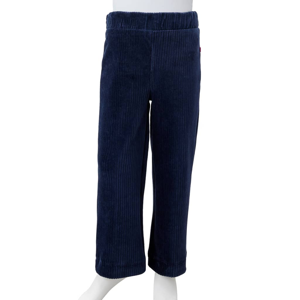 Pantalon enfant velours côtelé bleu marine 116
