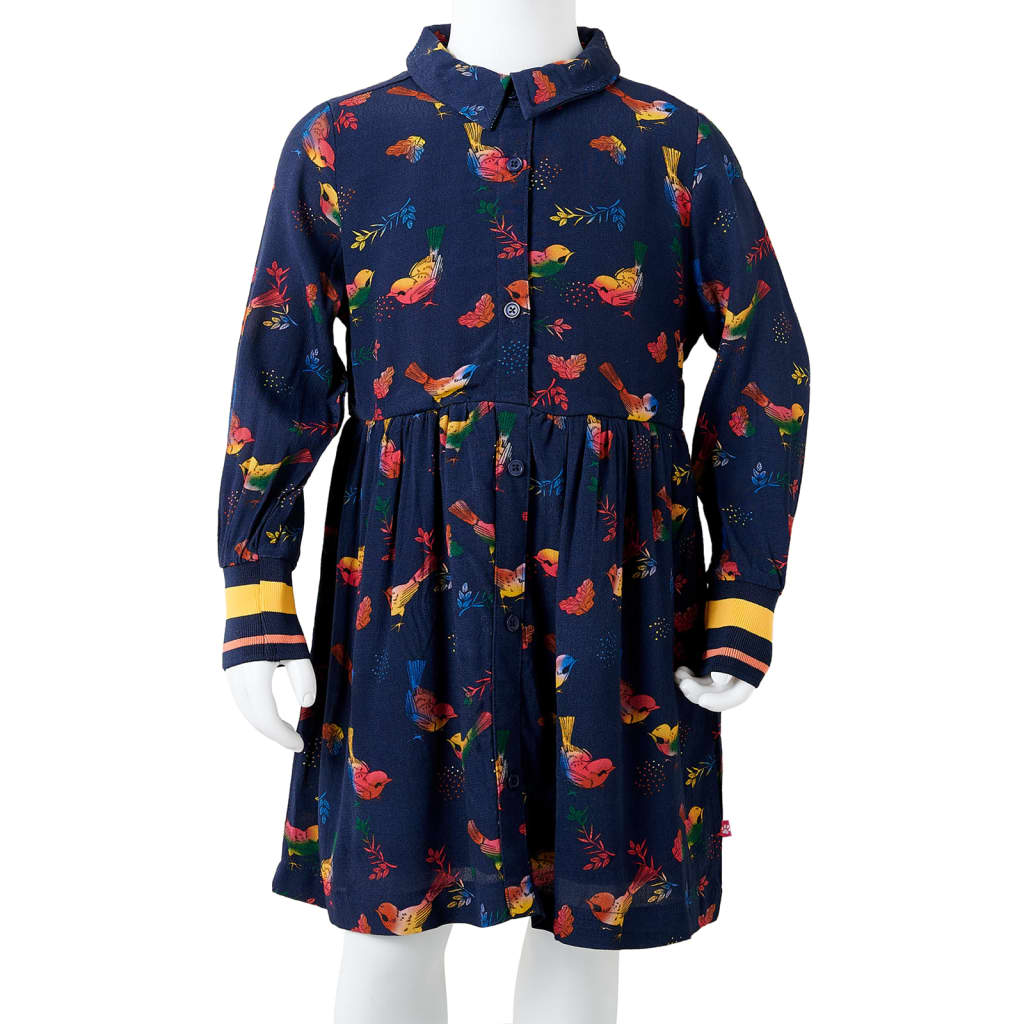 Kids' Long-Sleeve Dress Navy 104
