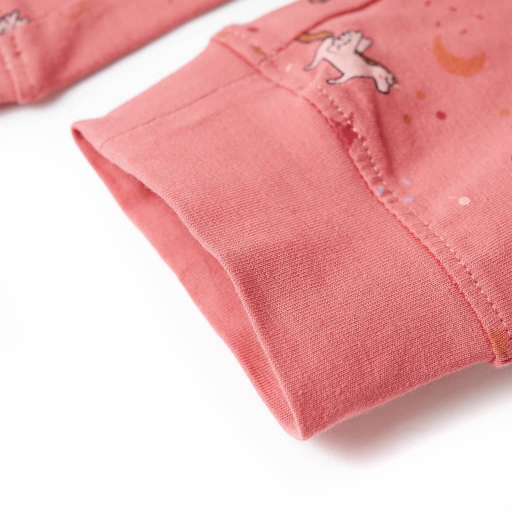 Children's Long-Sleeved Pajamas Old Pink 104
