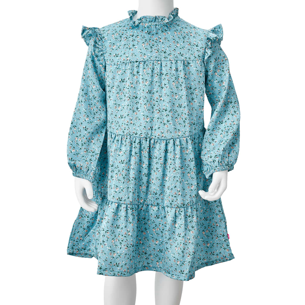 Girls' long-sleeved dress Blue 116
