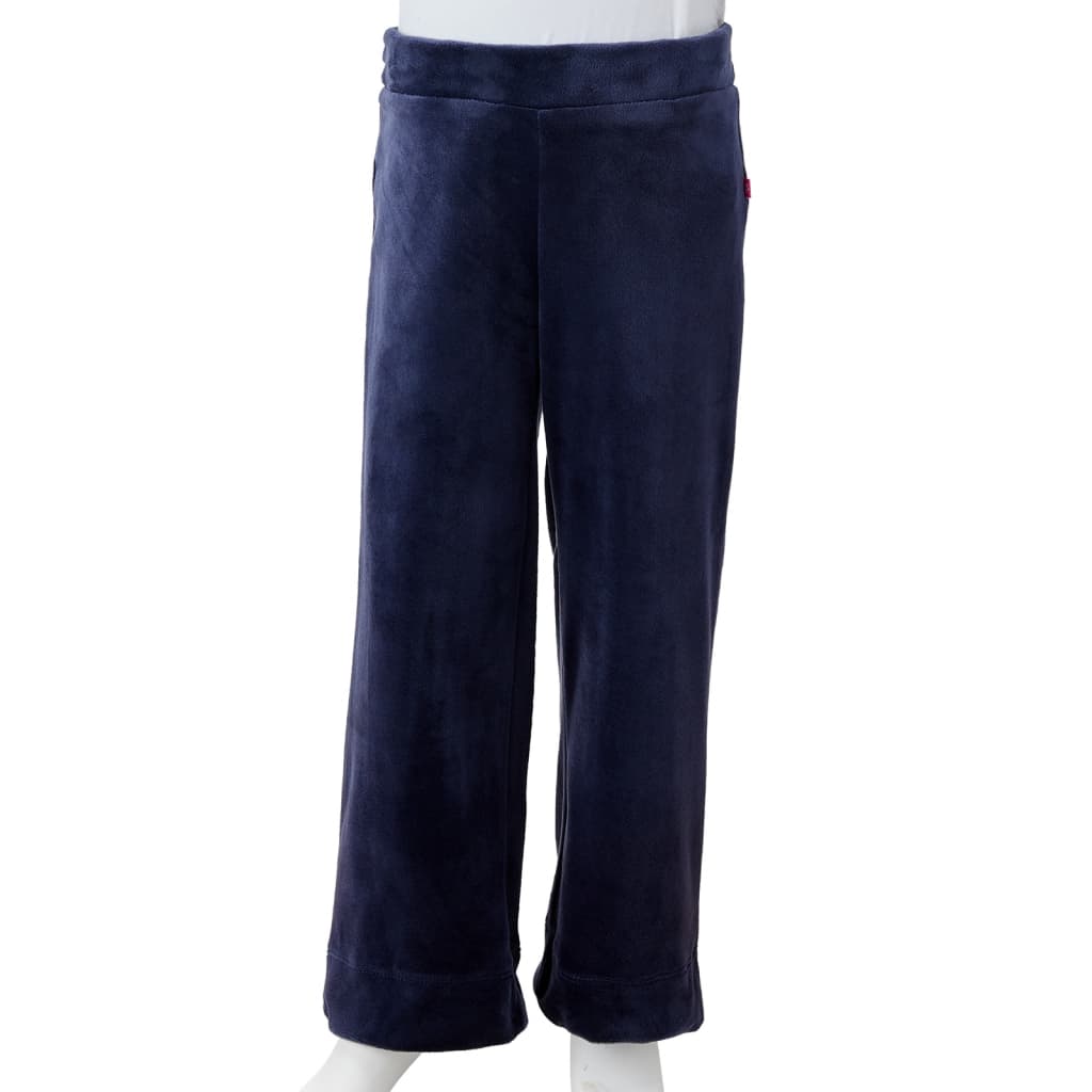 Kids' Velvet Trousers Dark Blue 92