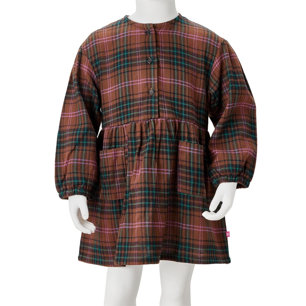 Children's Dress with Long Sleeves Cognac 92