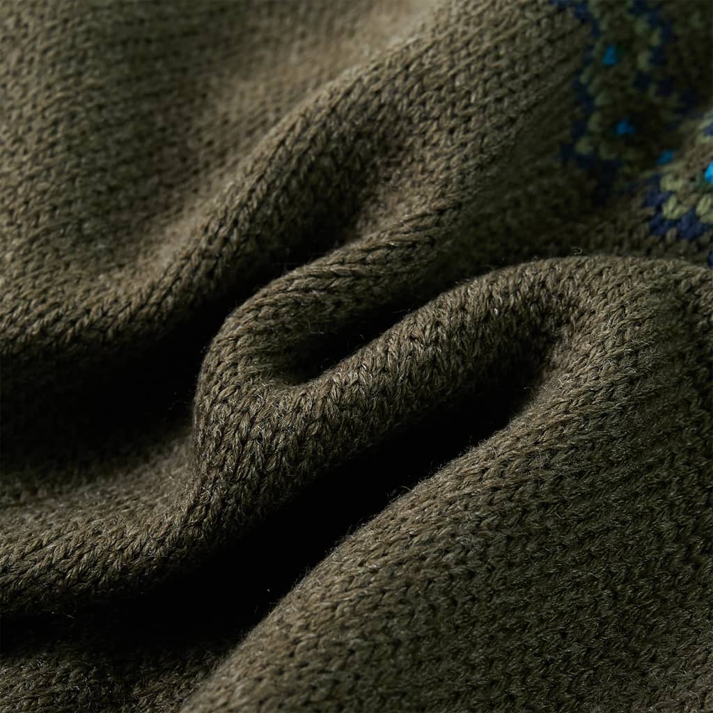 Knitted Khaki Children's Sweater 128