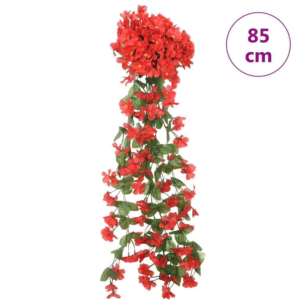 Flower Garlands Flowers 3 pcs. Red 85 cm