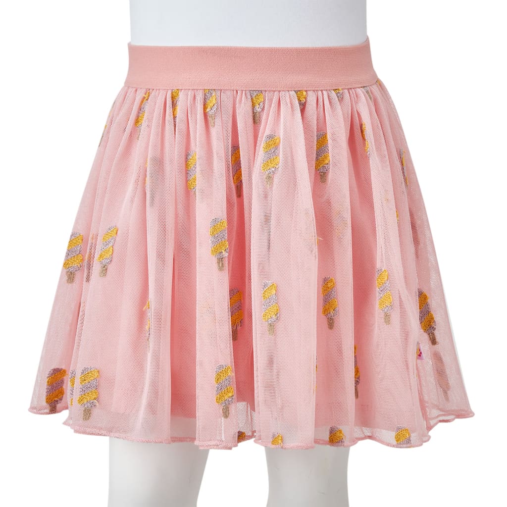 Girls' Skirt with Tulle Light Pink 116
