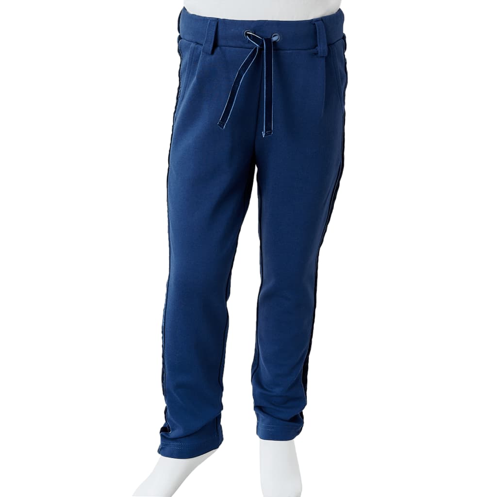 Children's Trousers with Black Trims Navy Blue 104