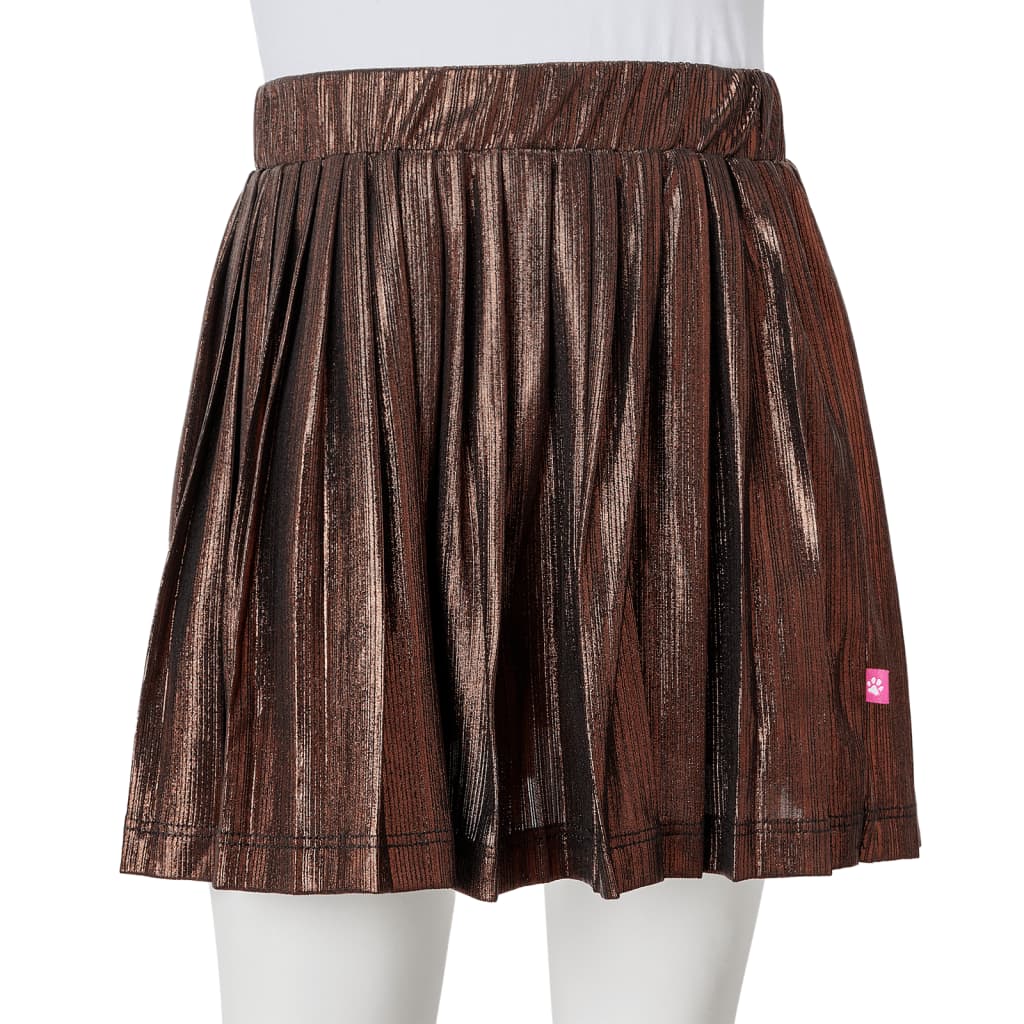 Girls' Skirt with Glitter Cognac 92