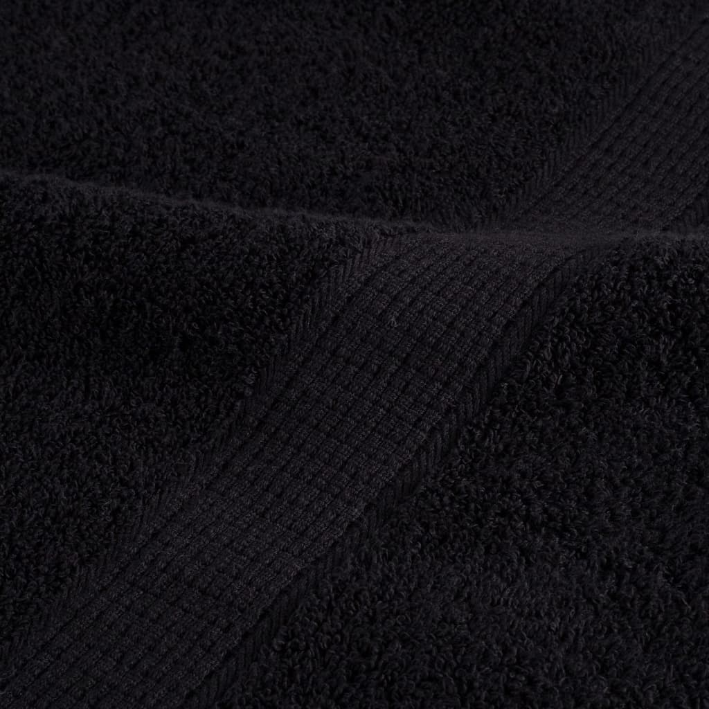 Serviettes de toilette premium SOLUND, lot de 2, noir, 30x30 cm, 600 g/m²