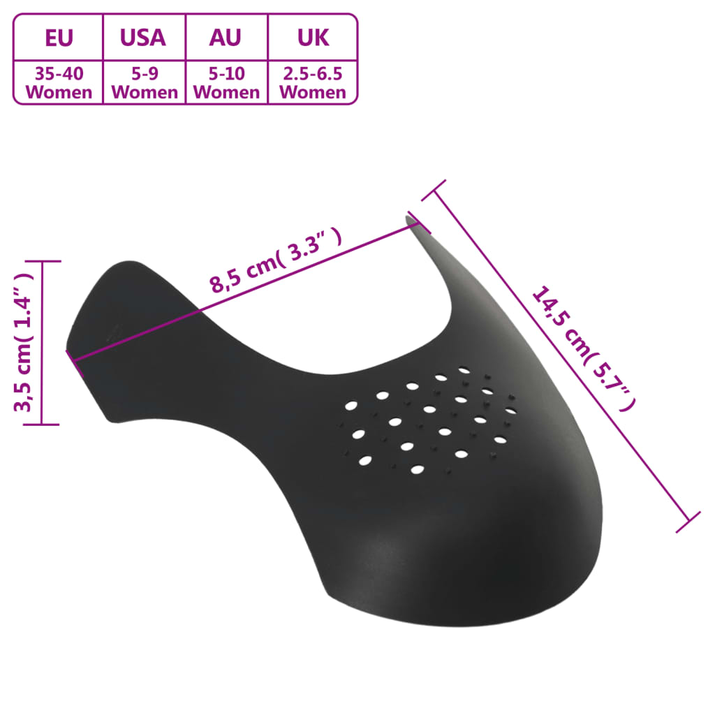 Anti-Crease Shoe Protectors 2 Pairs EU 35-40 Plastic