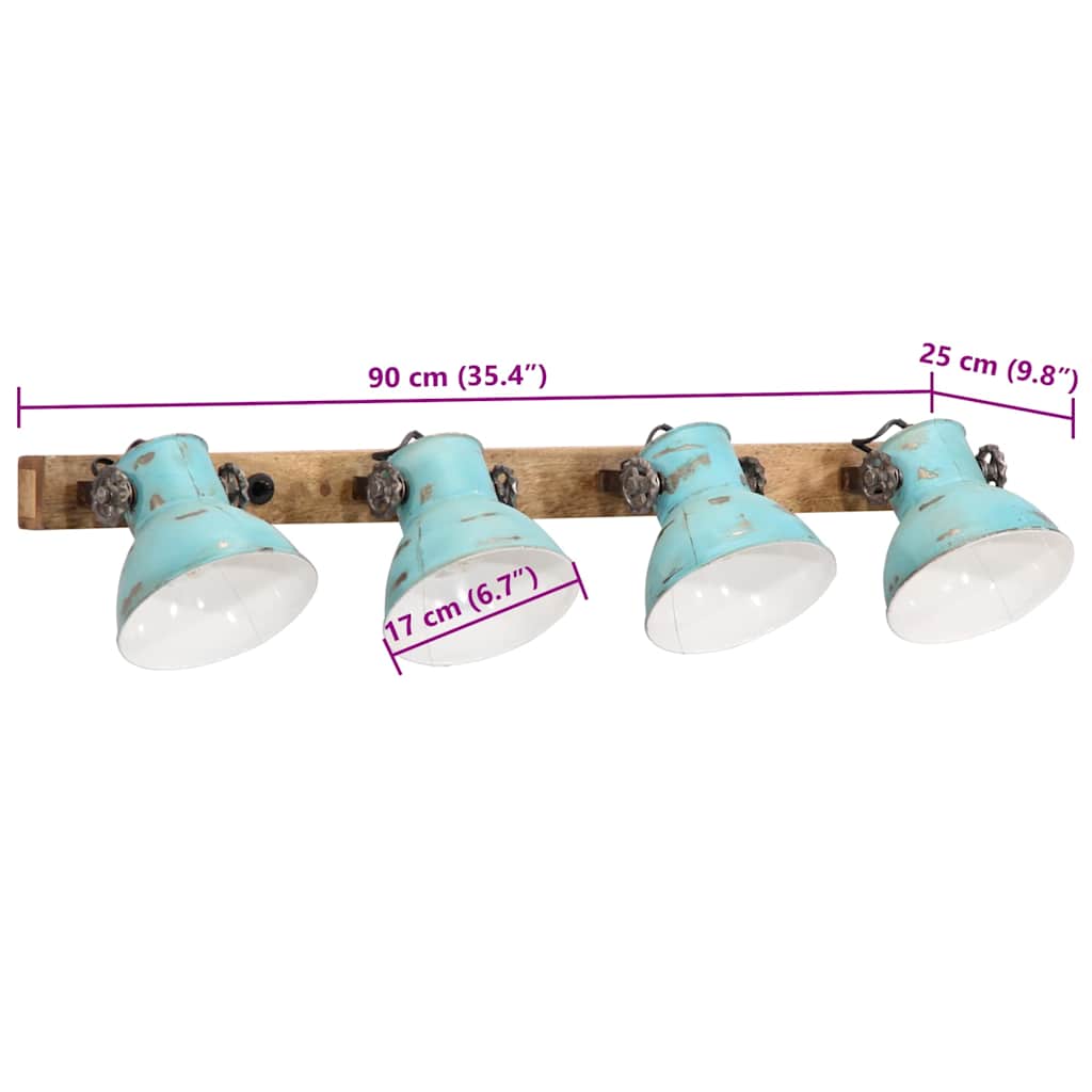 Wall light 25 W Blue 90x25 cm E27
