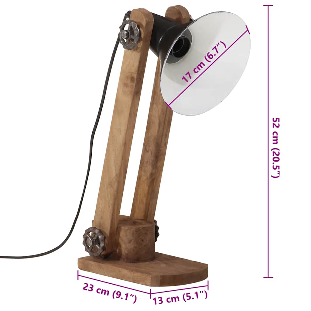 Lampe de bureau 25 W Noir 23x13x52 cm E27
