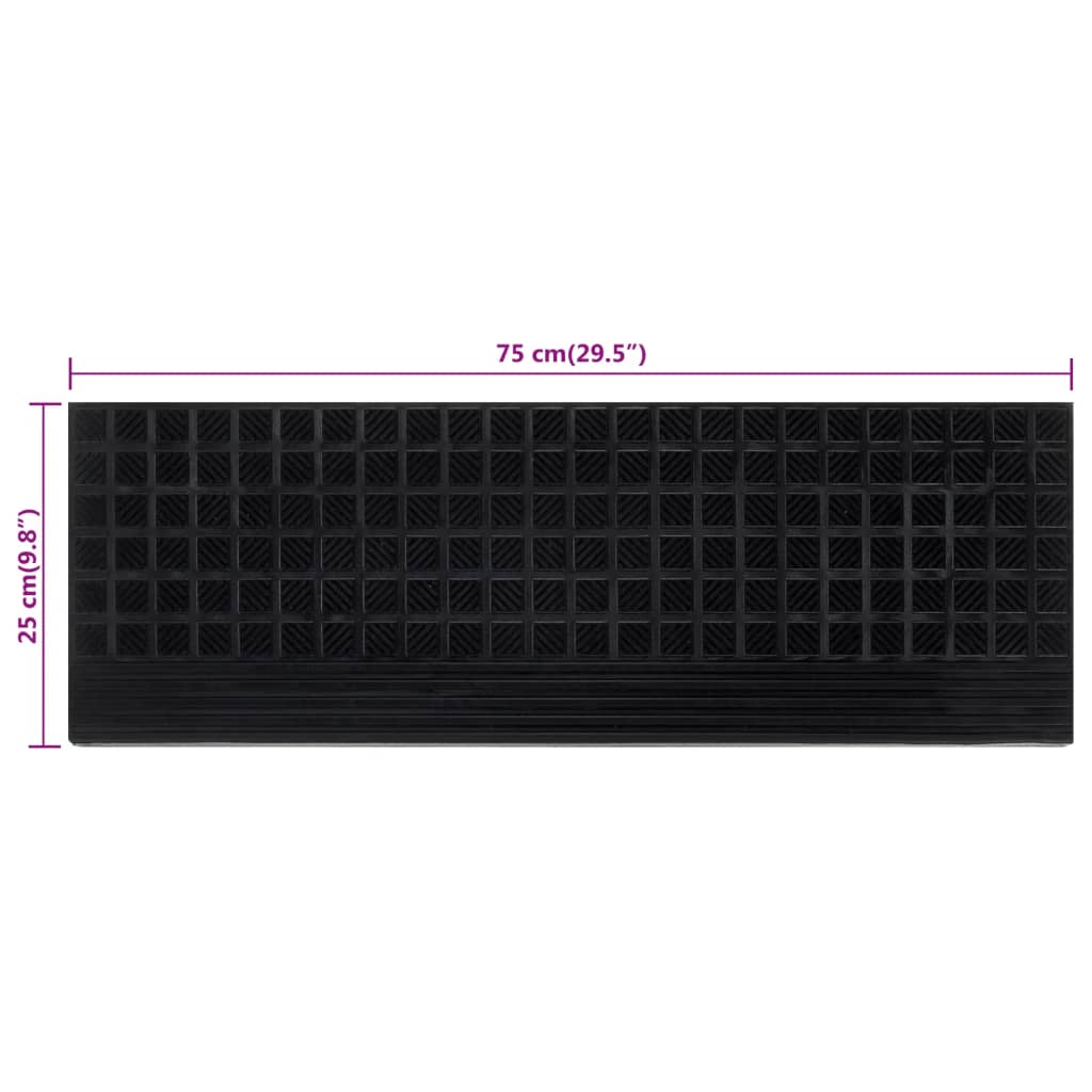 Marches d'escalier 10 pcs 25x75 cm Caoutchouc