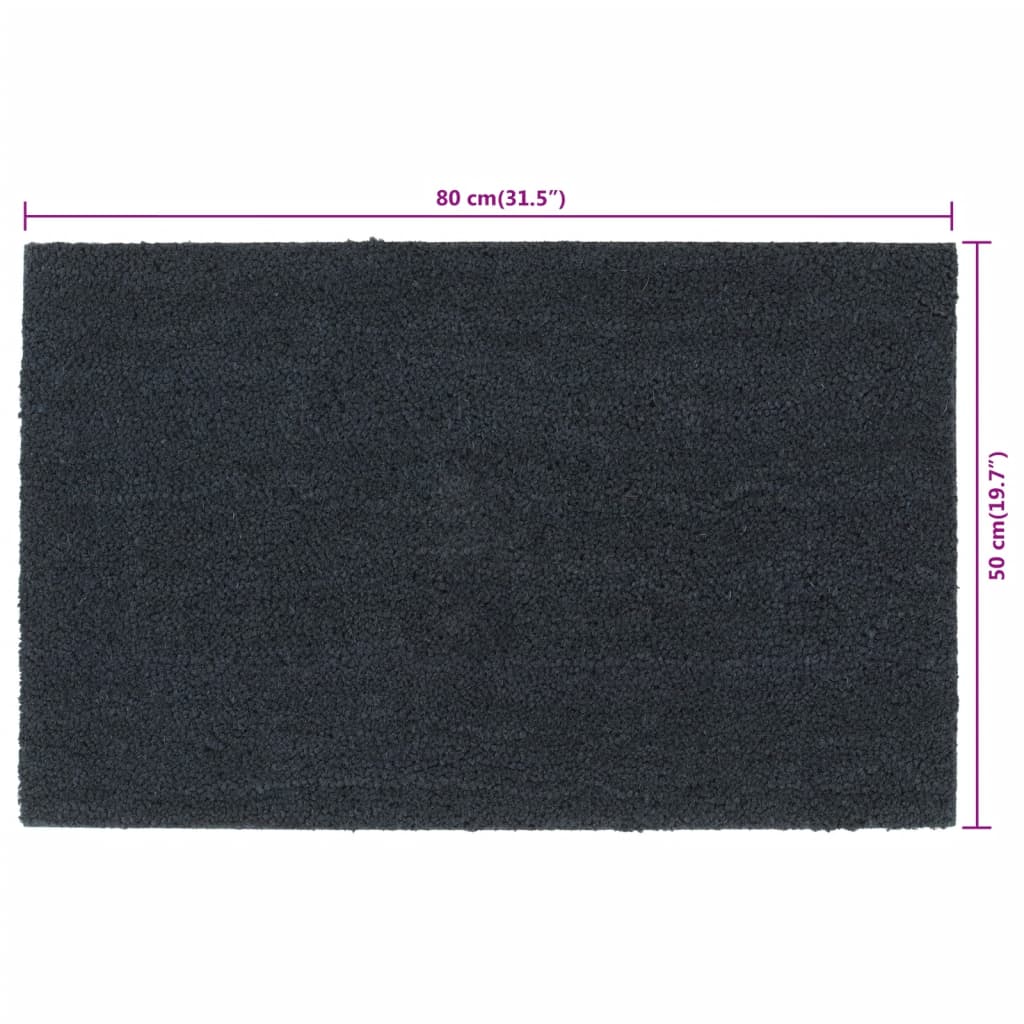 Doormat Dark Grey 50x80 cm Coir Tufted