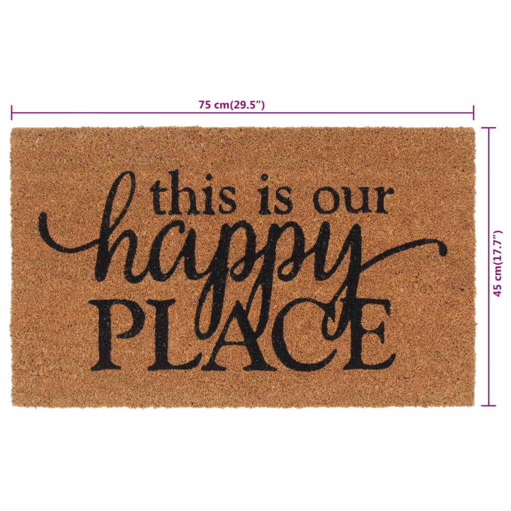 Natural Doormat 45x75 cm Tufted Coir