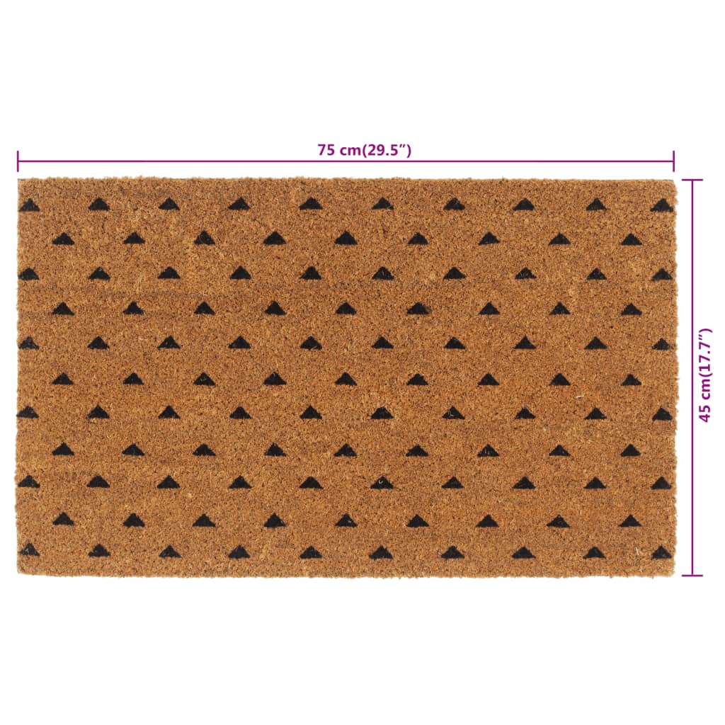 Paillasson Nature 45x75 cm Fibre de Coco Tufté
