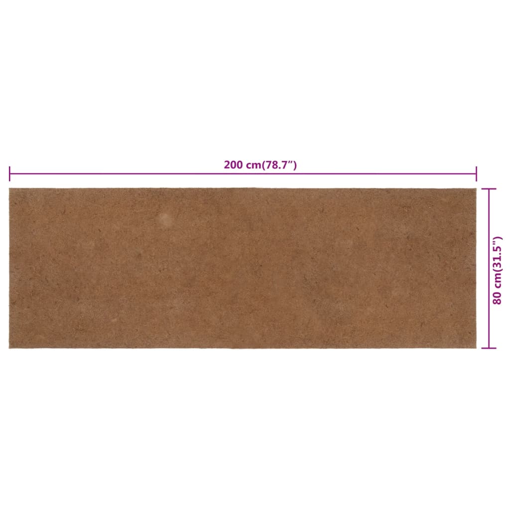 Mattress Topper 80x200 cm Coconut Fibers