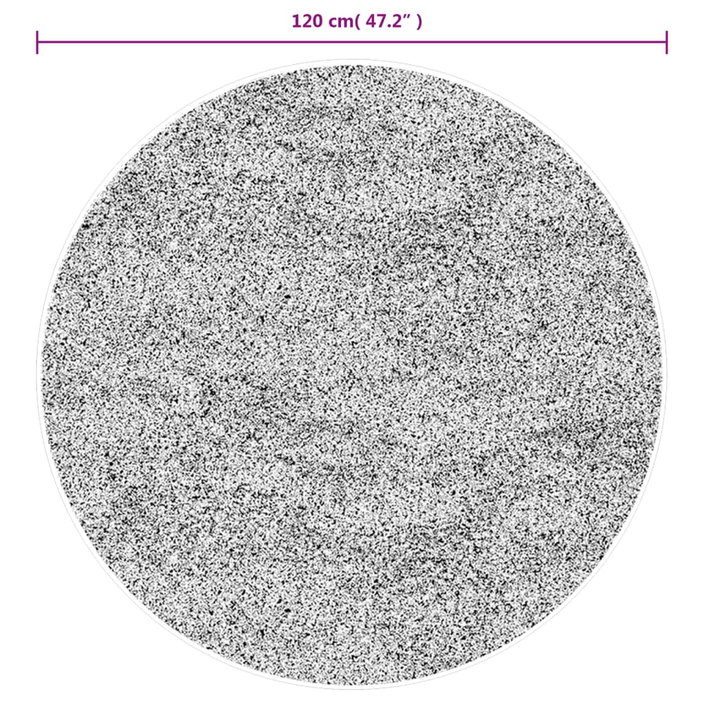 Teppich HUARTE Kurzflor Weich und Waschbar Anthrazit Ø 120 cm