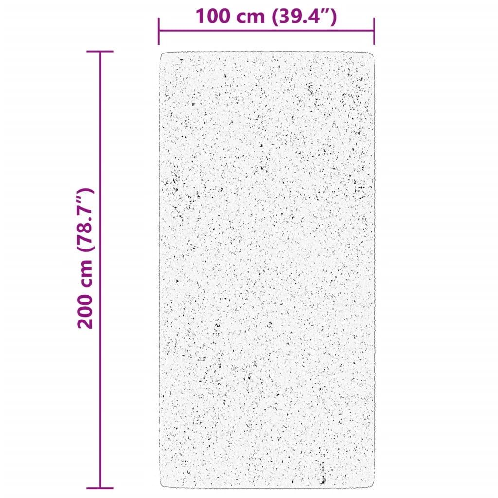 Carpet HUARTE Low Pile Soft and Washable Beige 100x200 cm