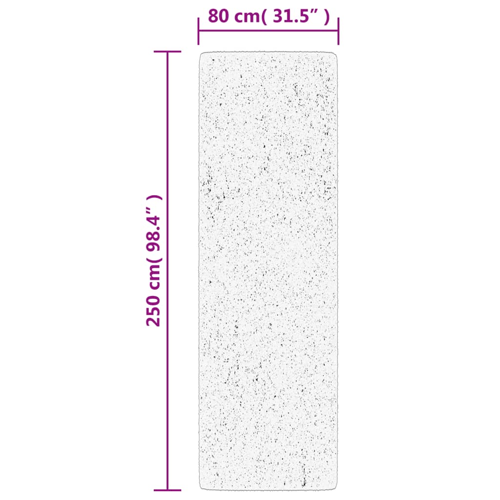 Carpet HUARTE Low Pile Soft and Washable Sand-colored 80x250 cm