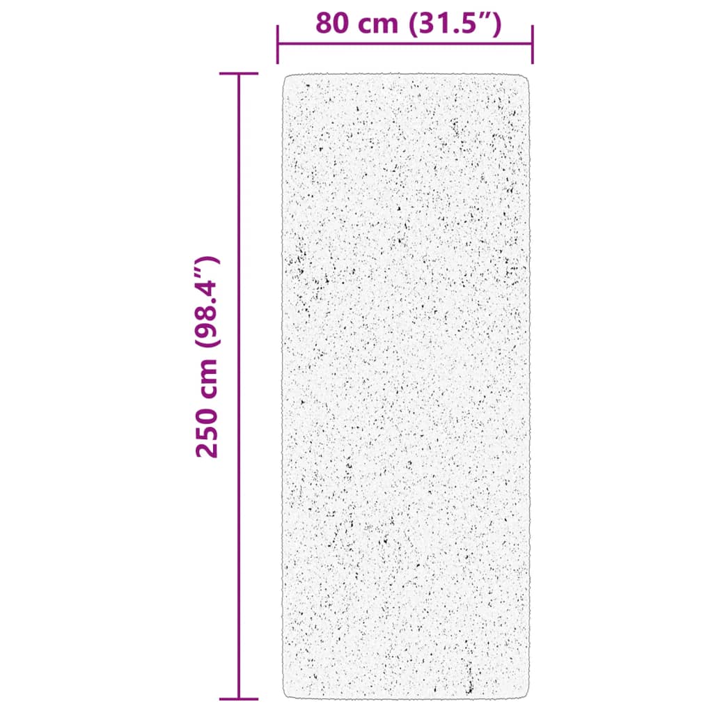 HUARTE Low Pile Rug, Soft and Washable, Pale Pink, 80x250 cm