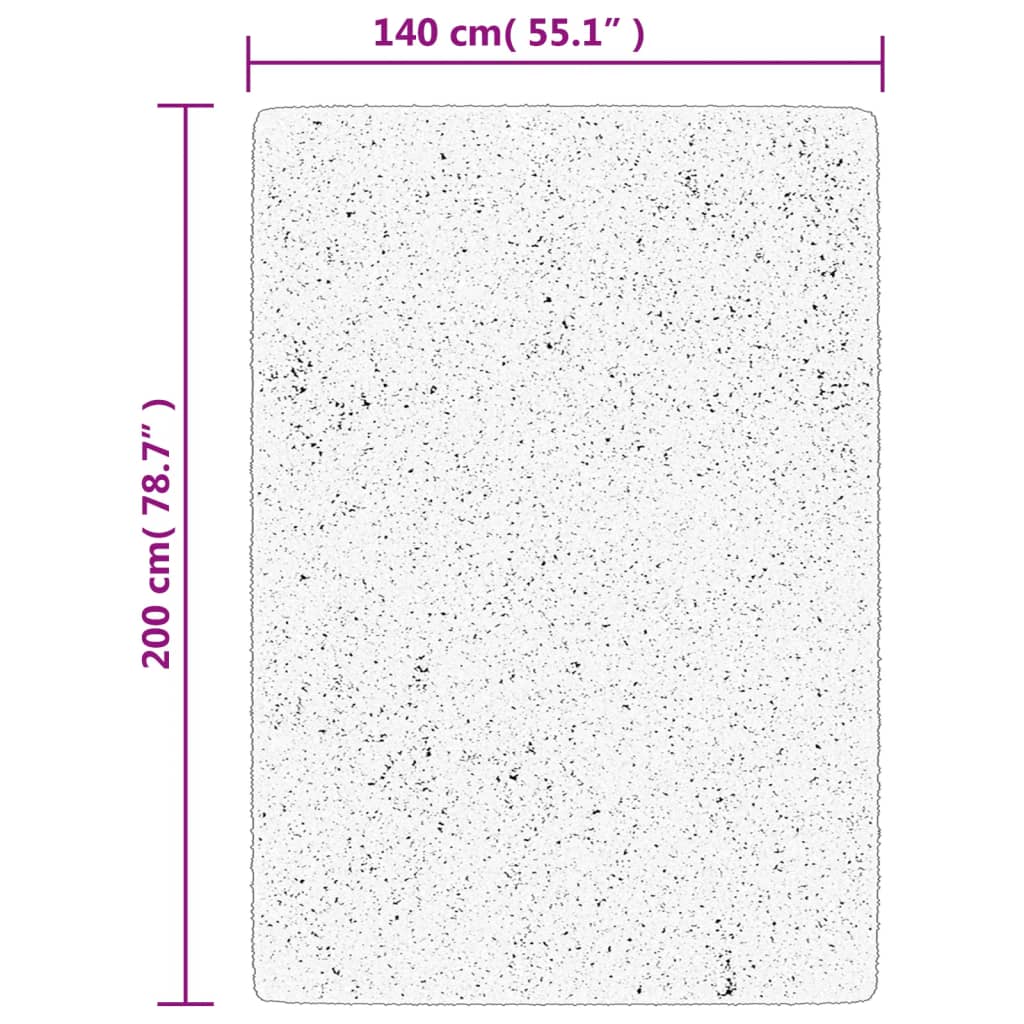 Shaggy-Teppich PAMPLONA Hochflor Modern Grau 140x200 cm