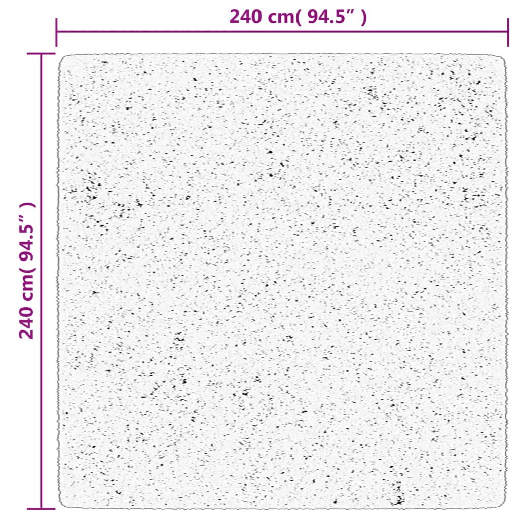 Shaggy-Teppich PAMPLONA Hochflor Modern Grau 240x240 cm