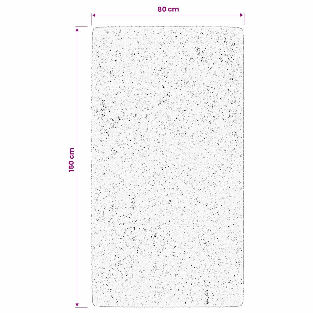 Shaggy High-Pile Modern Green Rug 80x150 cm