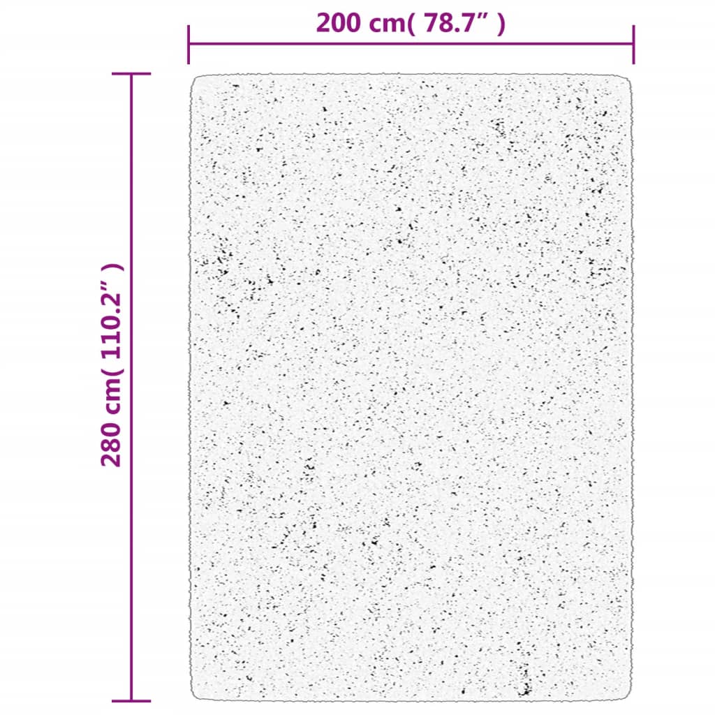 OVIEDO Short Pile Rug Cream 200x280 cm