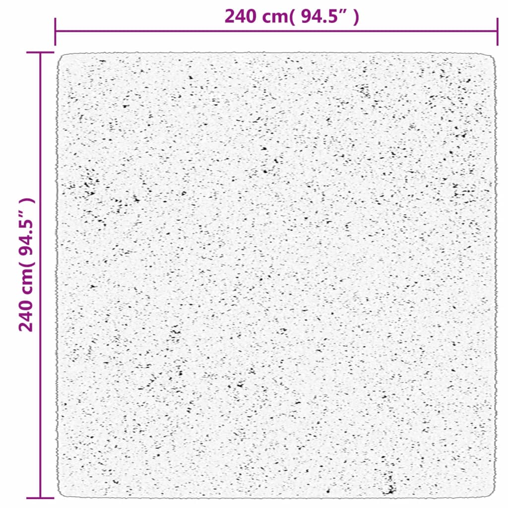 OVIEDO Low Pile Rug Black 240x240 cm