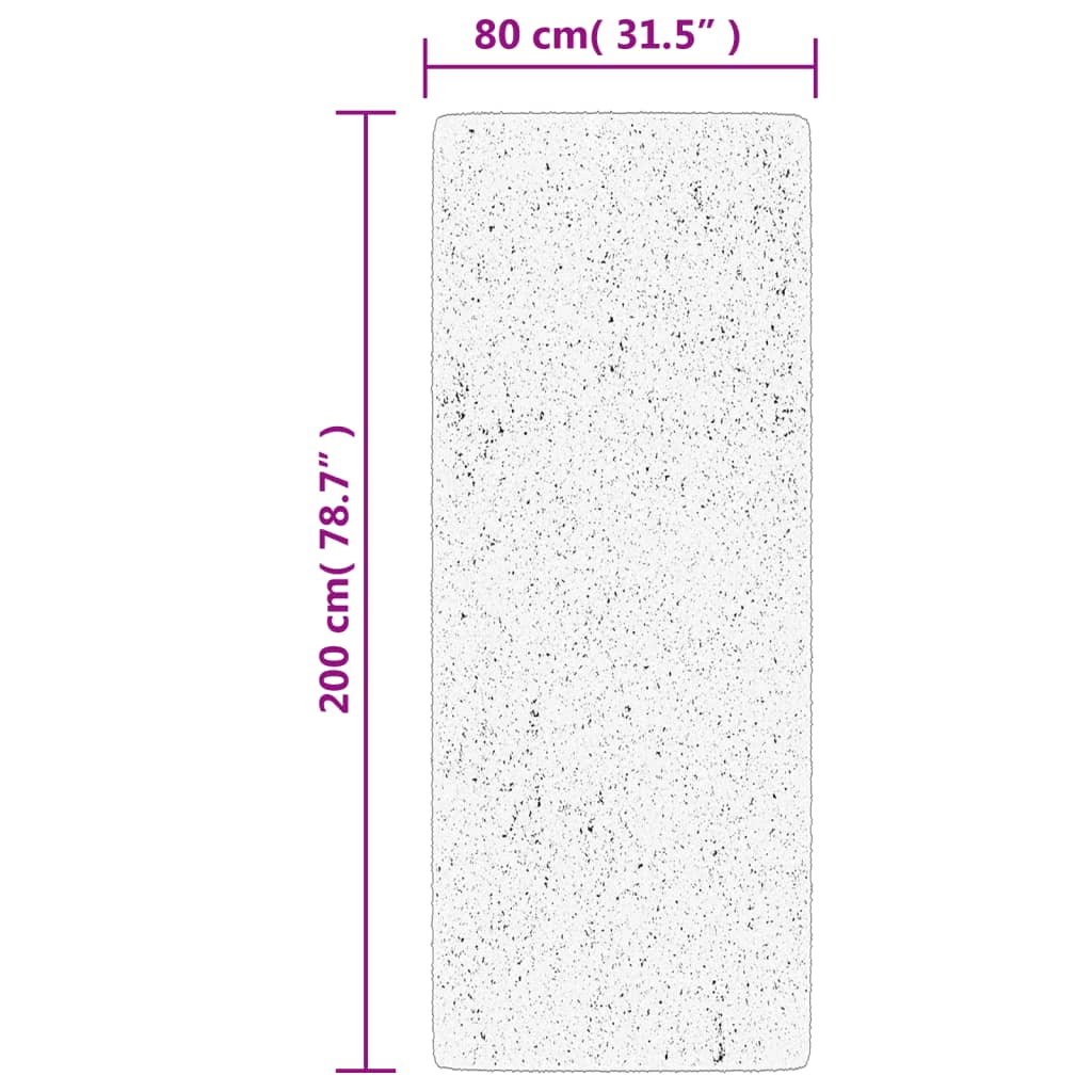 Rug OVIEDO Low Pile Green 80x200 cm