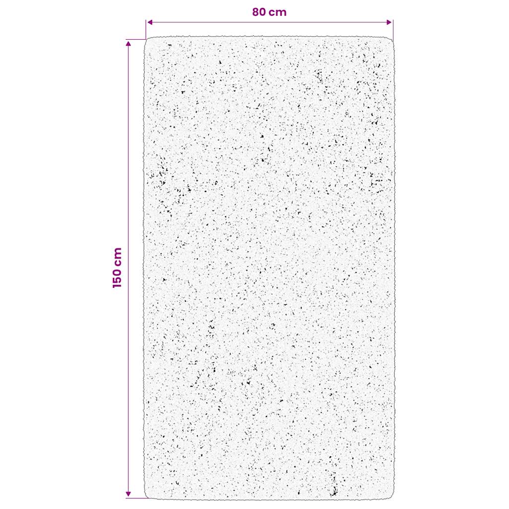 Teppich ISTAN Hochflor Glänzend Grau 80x150 cm