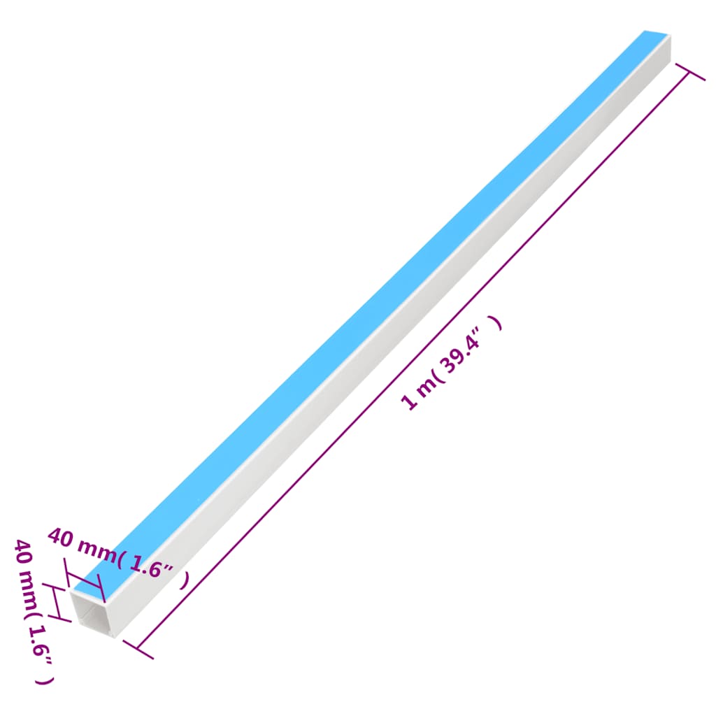 Self-Adhesive Cable Ducts 40x40 mm 10 m PVC