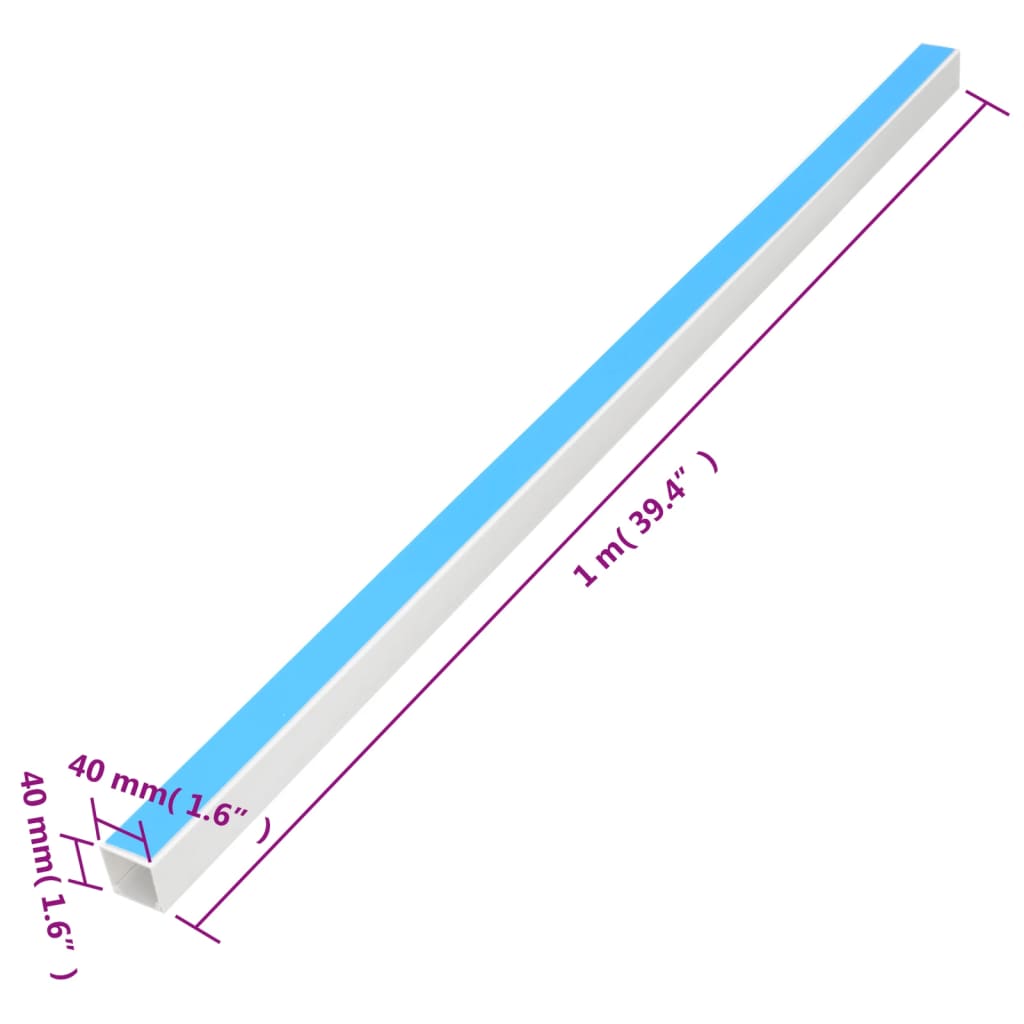Self-Adhesive Cable Ducts 40x40 mm 30 m PVC